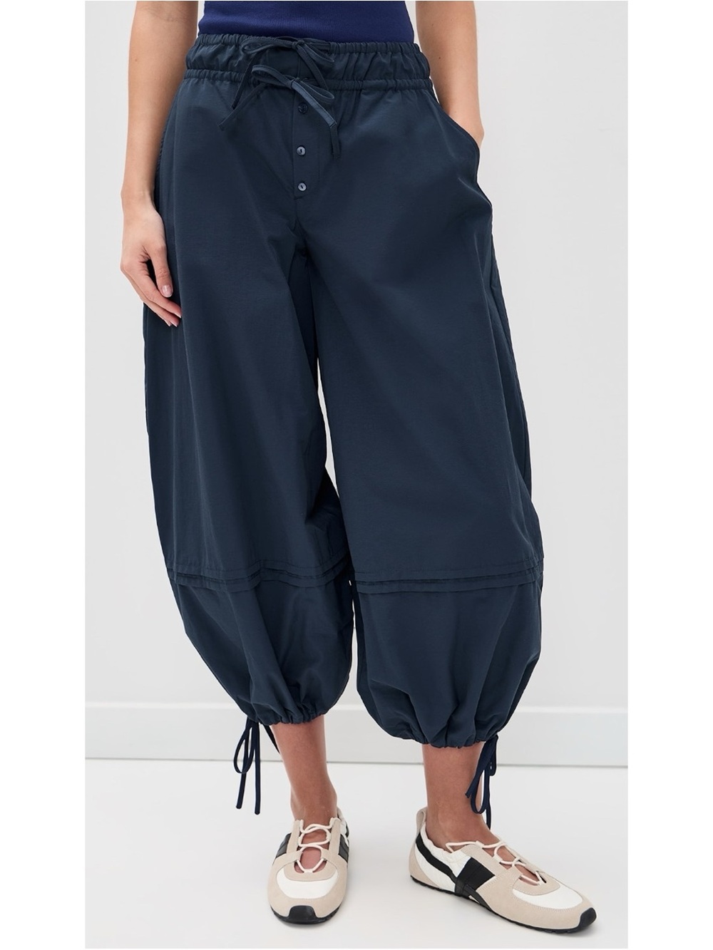 NWT Damson Madder Frida Balloon Pants Navy Blue US 2